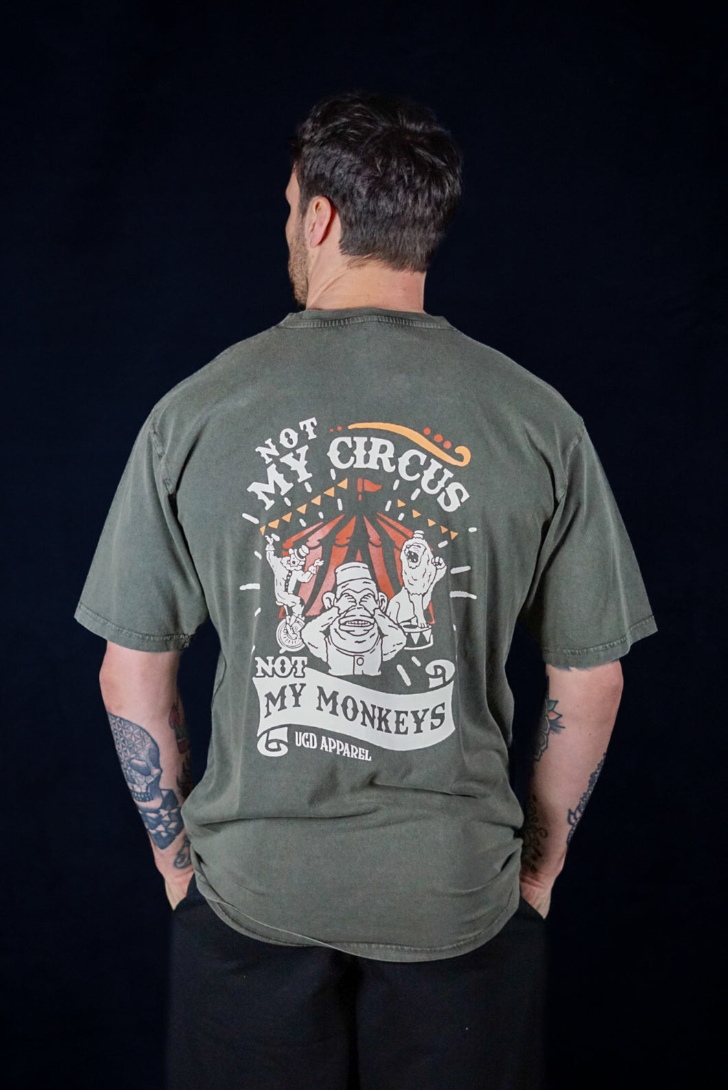 UGD Apparel 'NOT MY CIRCUS' Unisex Heavy Blend Oversize Tee in 2 colours