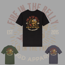 Load image into Gallery viewer, UGD Apparel 'FIRE IN THE BELLY' Oversized or regular fit tee in 3 colours
