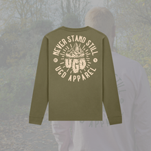 Load image into Gallery viewer, UGD 'NEVER STAND STILL' Premium Long sleeve unisex tee in 7 colour ways