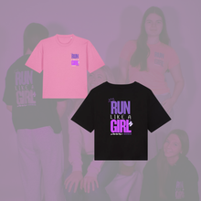 Load image into Gallery viewer, UGD 'RUN LIKE A GIRL' Ladies oversized boxy fit tee in 2 colours