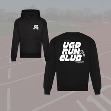 Load image into Gallery viewer, UGD RUN CLUB Jumper and Hoodie in black
