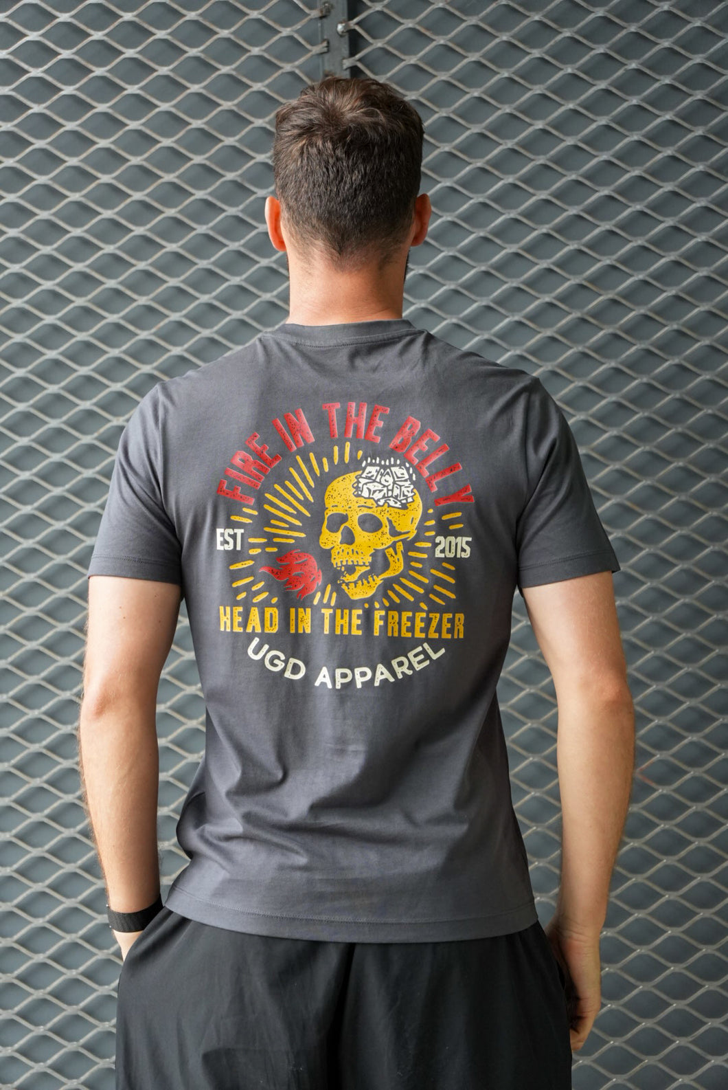 UGD Apparel Unisex 'FIRE IN THE BELLY' Tee Charcoal