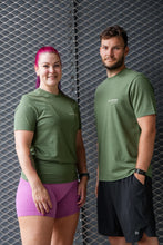 Load image into Gallery viewer, UGD Apparel Unisex &#39;FIRE IN THE BELLY&#39; Tee Green
