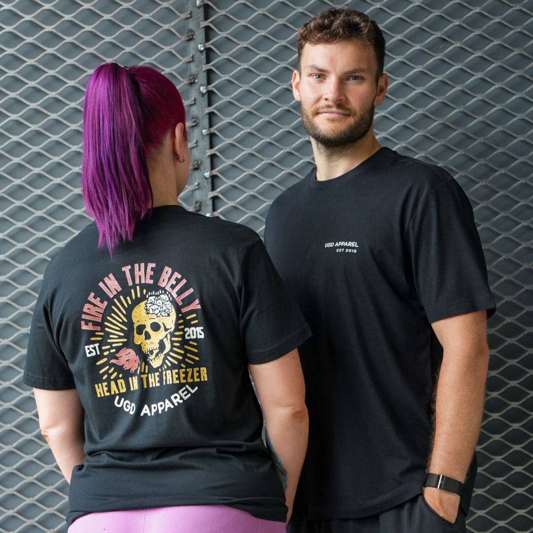 UGD Apparel Unisex 'FIRE IN THE BELLY' Tee Black