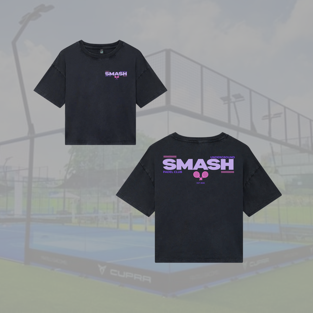 UGD 'UNDERGROUND PADEL SMASH CLUB' ladies cropped tee in 2 colours
