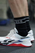 Load image into Gallery viewer, UGD SIGNATURE Black Crew Socks
