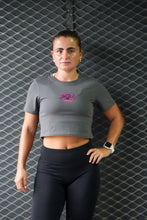 Load image into Gallery viewer, UGD Apparel ‘10 YEAR ANNIVERSARY&#39; Women&#39;s Crop tee GREY
