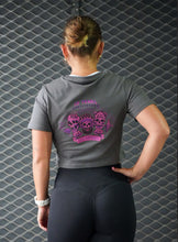 Load image into Gallery viewer, UGD Apparel ‘10 YEAR ANNIVERSARY&#39; Women&#39;s Crop tee GREY
