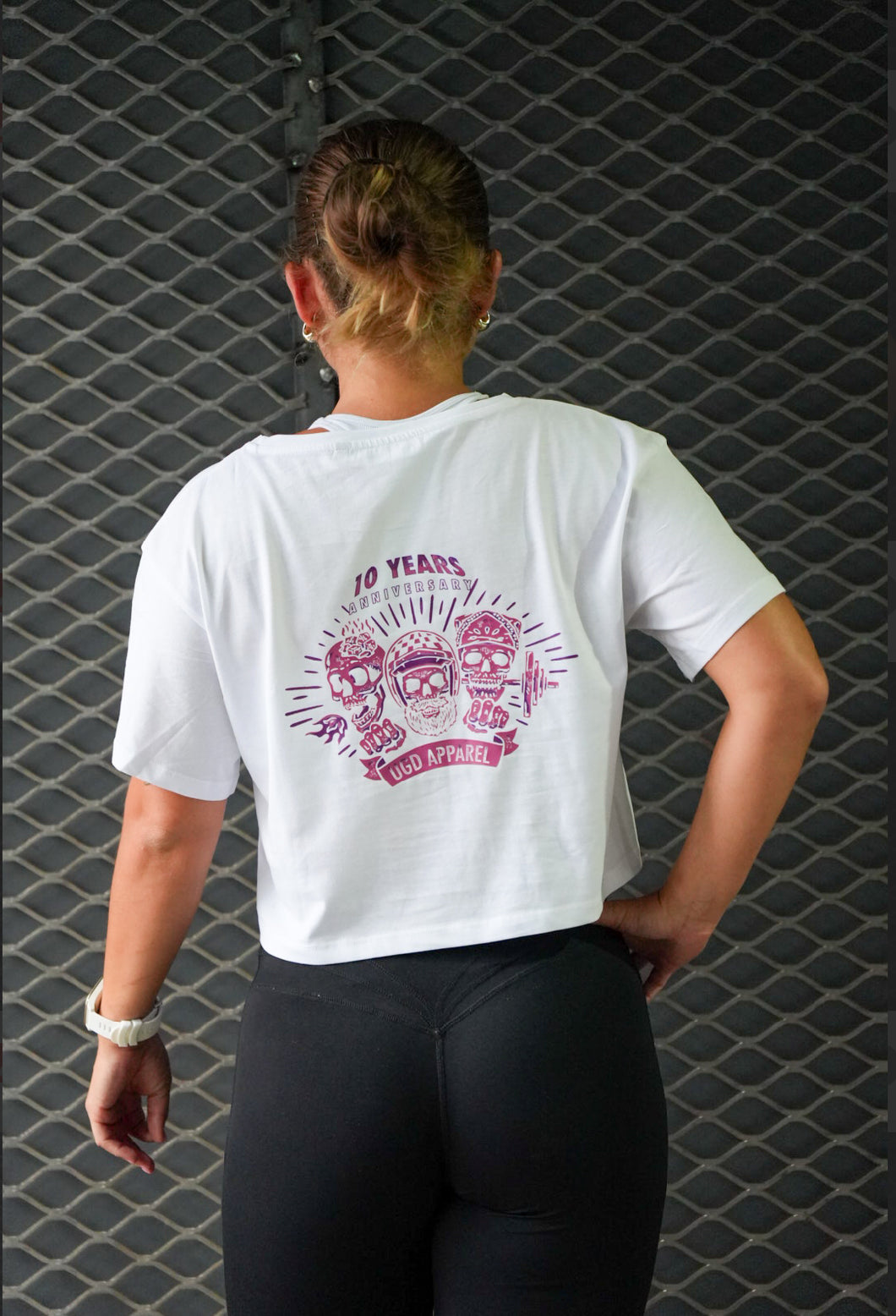 UGD Apparel ‘10 YEAR ANNIVERSARY' Women's Oversize Crop tee in 2 colours