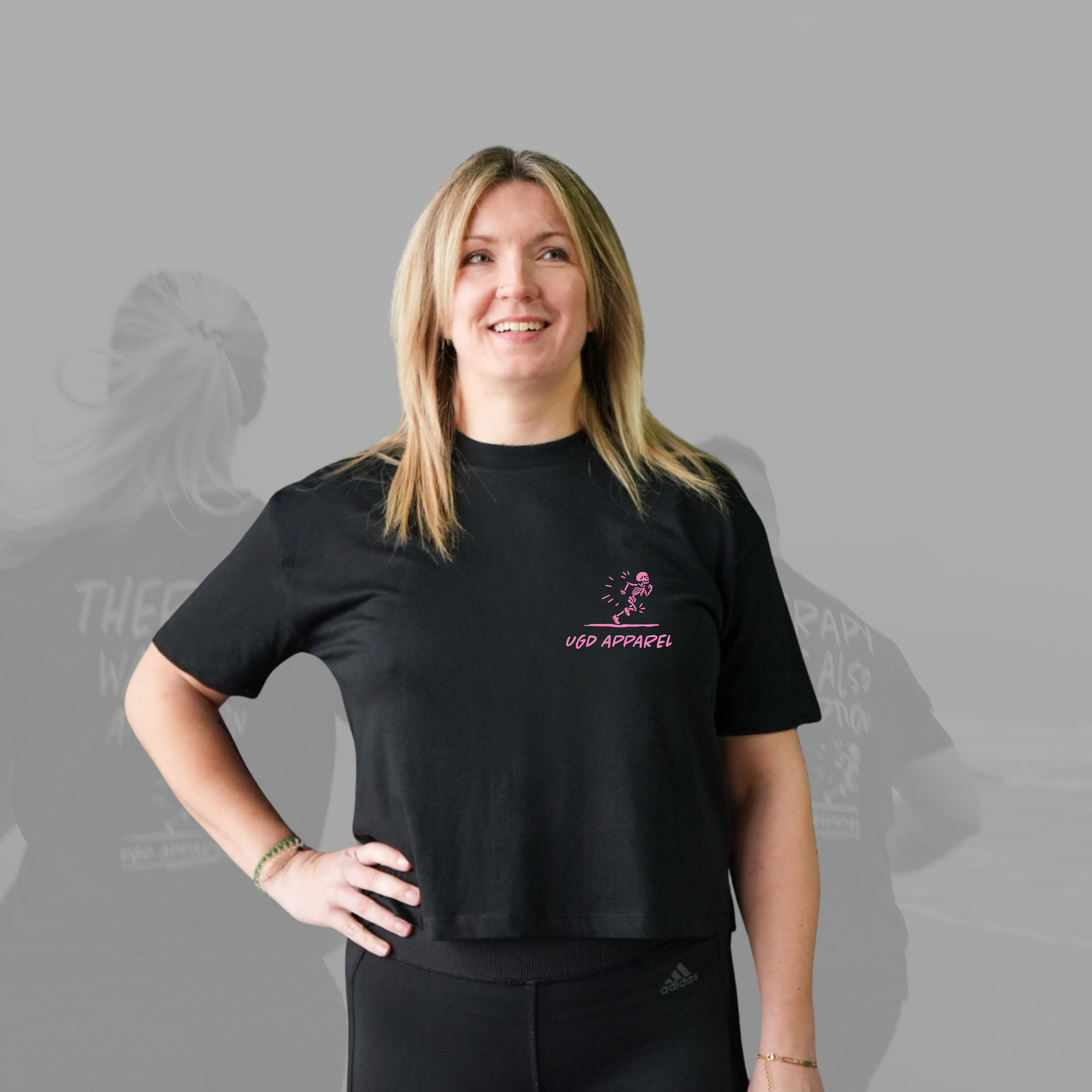 RUNNING THERAPY Oversized Boxy Fit Womens Tee