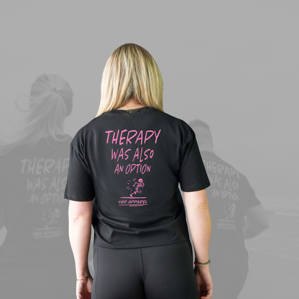 RUNNING THERAPY Oversized Boxy Fit Womens Tee