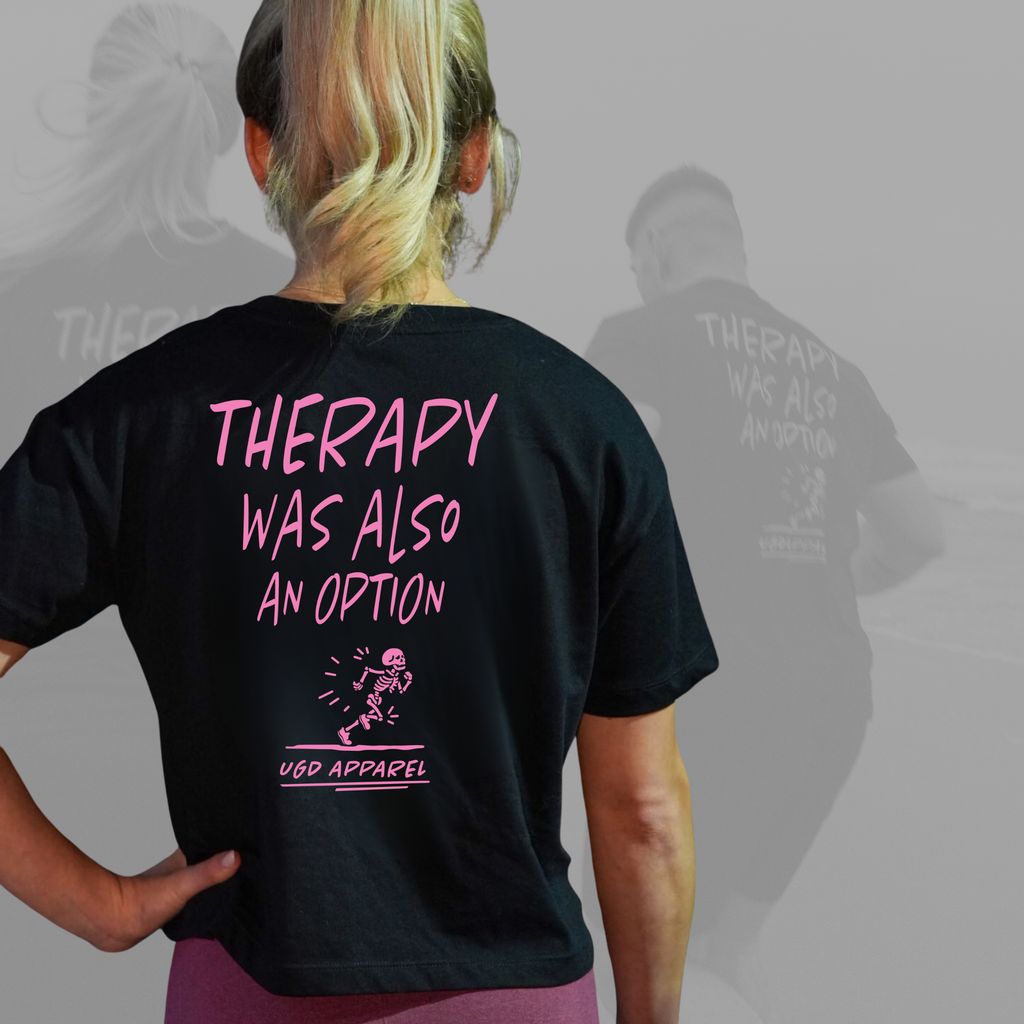 RUNNING THERAPY Cropped Tee
