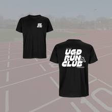 Load image into Gallery viewer, UGD RUN CLUB Regular and Oversized unisex tee in black
