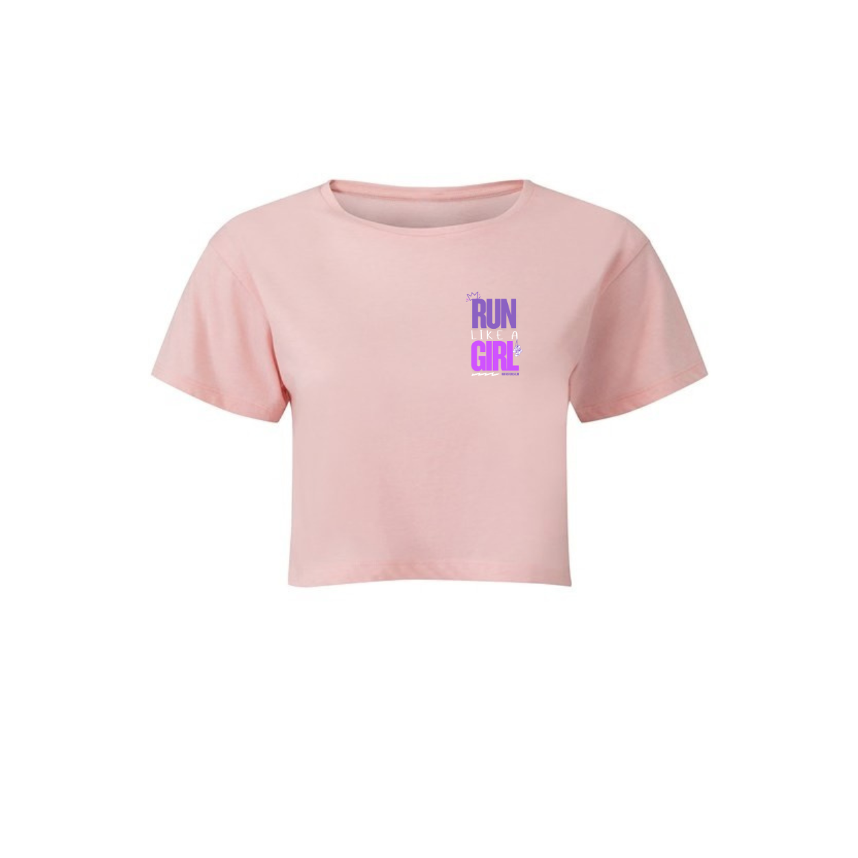 RUN LIKE A GIRL Ladies cropped tee