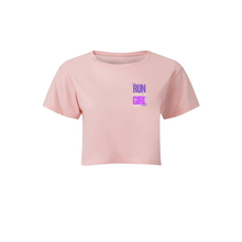 Load image into Gallery viewer, RUN LIKE A GIRL Ladies cropped tee
