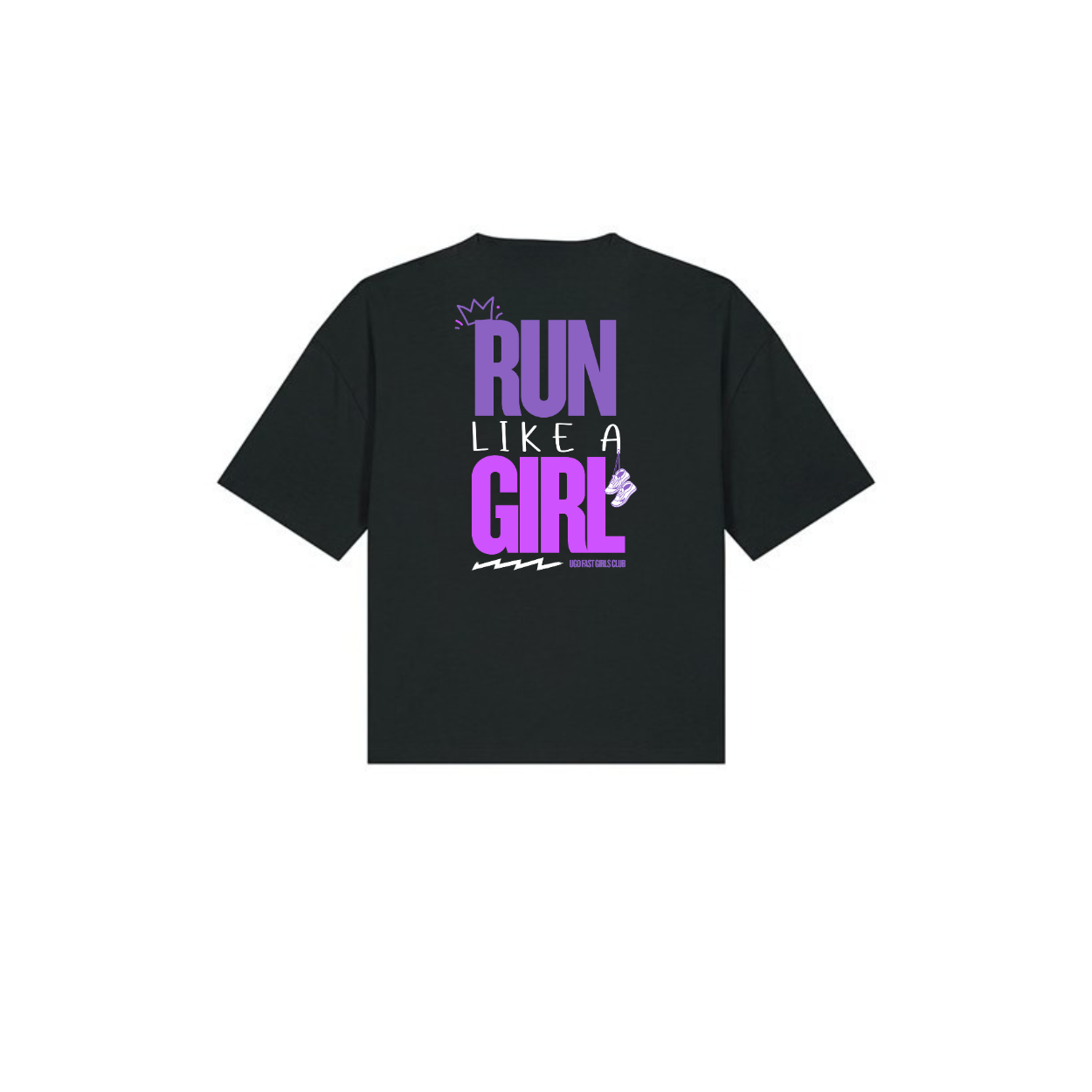 RUN LIKE A GIRL Ladies cropped tee