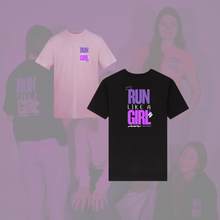 Load image into Gallery viewer, UGD &#39;RUN LIKE A GIRL&#39; Regular fit unisex tee in 2 colours
