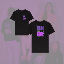 Load image into Gallery viewer, UGD &#39;RUN LIKE A GIRL&#39; Regular fit unisex tee in 2 colours
