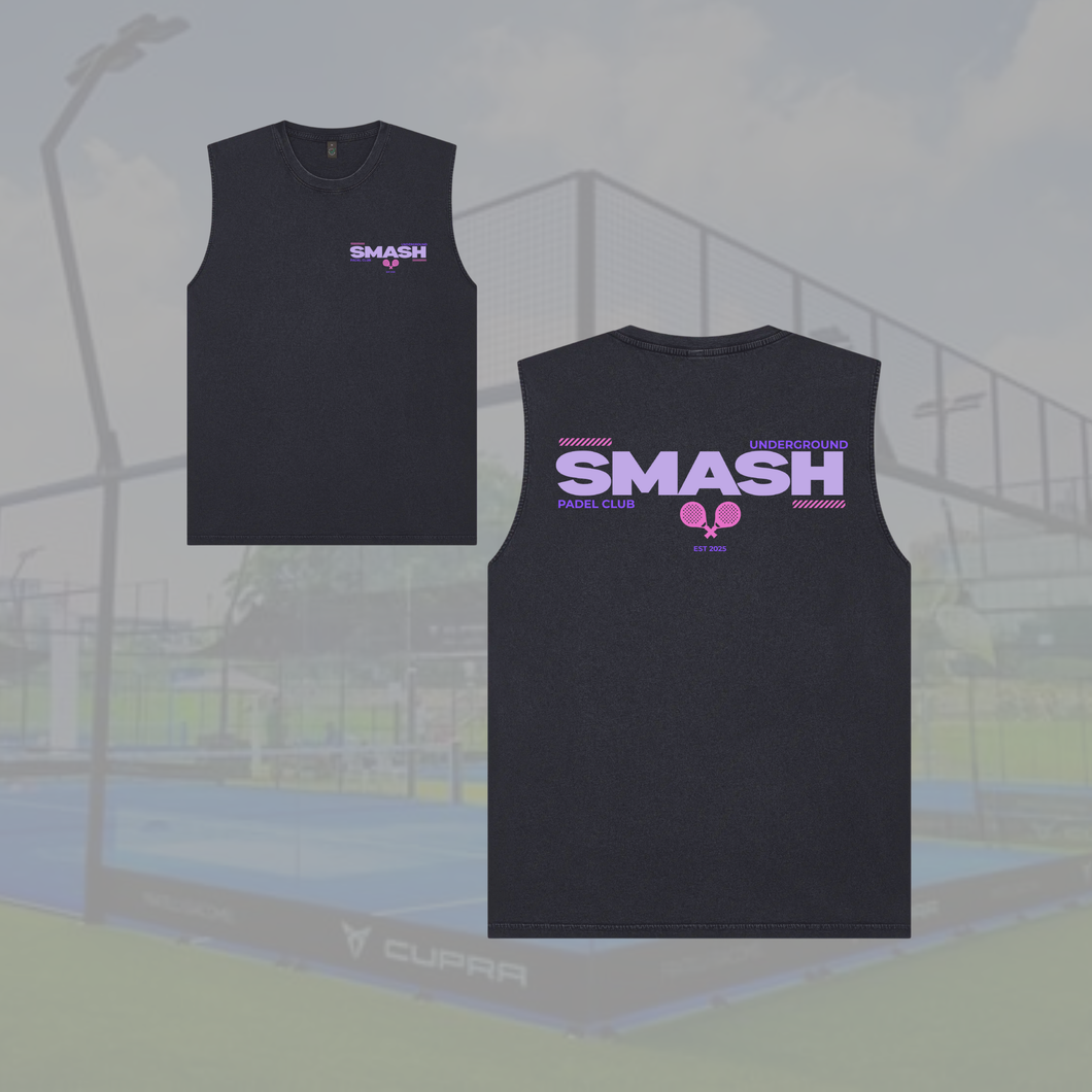 UGD 'UNDERGROUND PADEL SMASH CLUB' Sleeveless tee in 2 colours