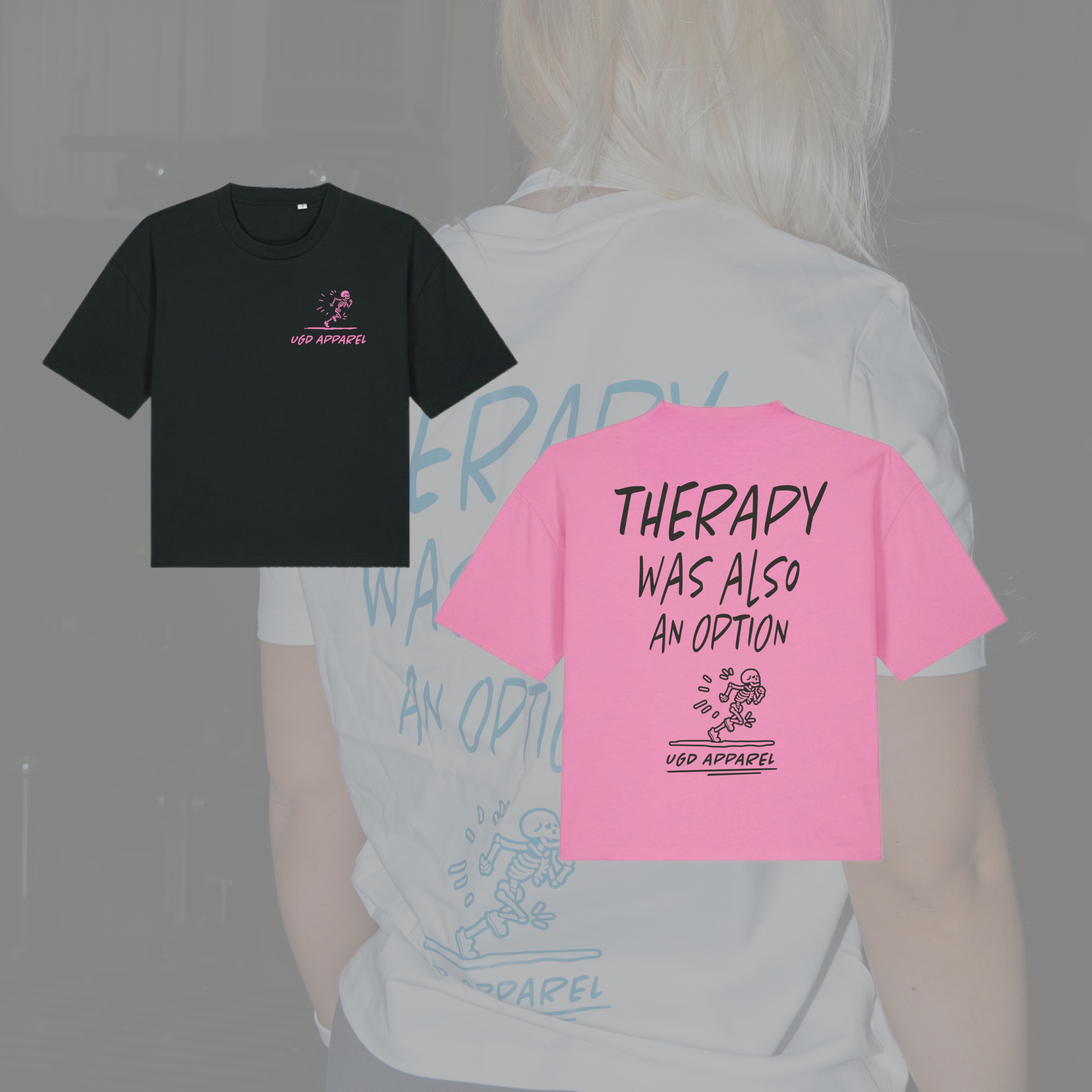 RUNNING THERAPY Oversized Boxy Fit Womens Tee