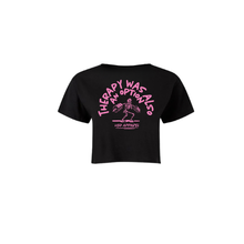 Load image into Gallery viewer, UGD Barbell Therapy cropped gym tee — women's training top
