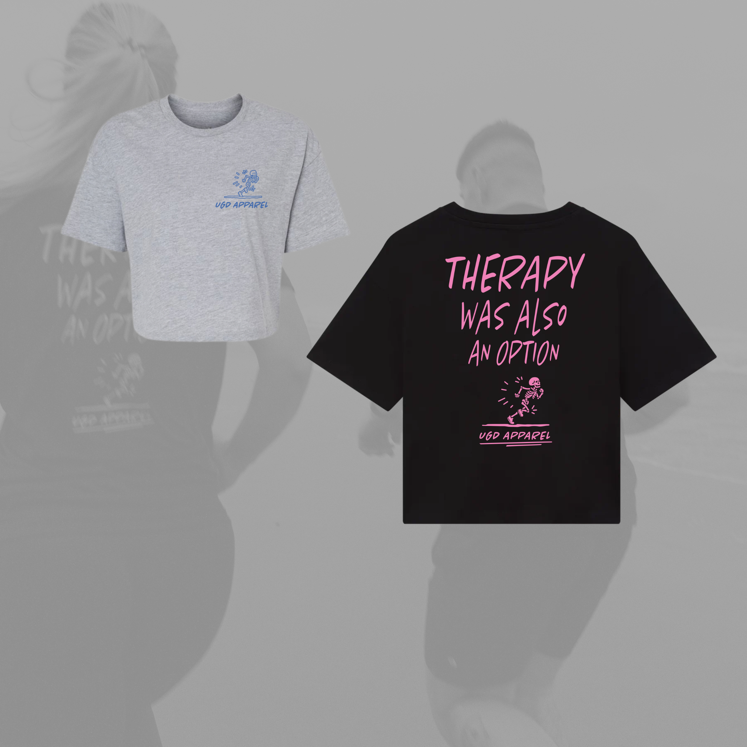 RUNNING THERAPY Cropped Tee