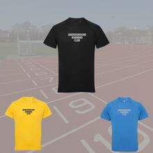 Load image into Gallery viewer, UGD “ RUNNING CLUB “ unisex tech panelled performance tee in 3 colours

