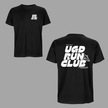 Load image into Gallery viewer, UGD RUN CLUB Regular and Oversized unisex tee in black

