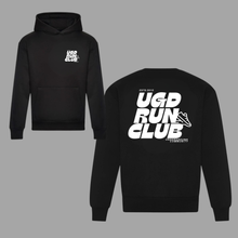Load image into Gallery viewer, UGD RUN CLUB Jumper and Hoodie in black

