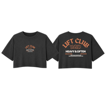Load image into Gallery viewer, LIFT CLUB LADIES HEAVY CROPPED TEE
